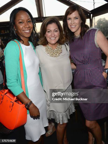 Niija Kuykendall, VP of Production Warner Bros, Connie Anne Phillips, Glamour VP and Publisher and writer/director Maggie Carey attend Glamour...