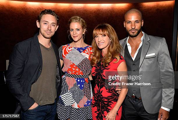 Actors J.J Field, Georgia King, Jane Seymour, Ricky Whittle, attend TheWrap's Indie Series Screening of "Austenland" at the Landmark Theater on...