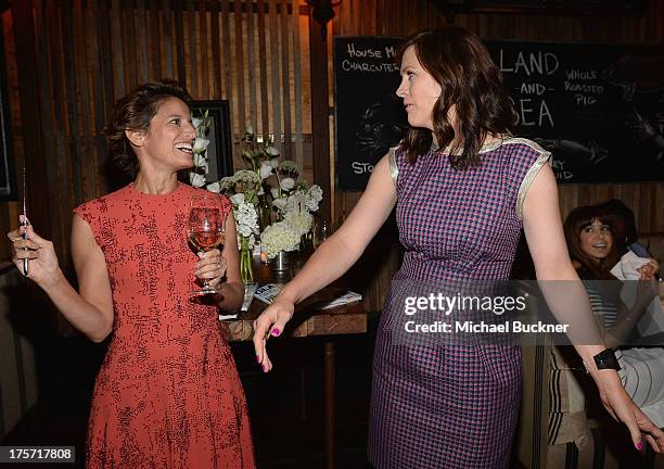 Cindi Leive, Editor-In-Chief Glamour Magazine and Writer/Director Maggie Carey attend Glamour Magazine's Toast to 35 Women Under 35 in Hollywood...