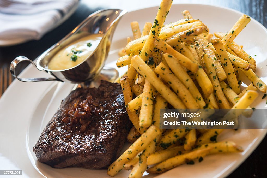 Steak Maison Frites, Flat Iron with Bearnaise sauce...