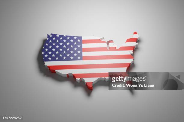 united states map and flag ,3d render - washington dc icon stock pictures, royalty-free photos & images