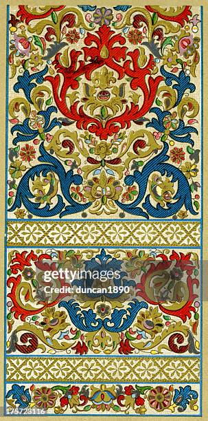 arabic pattern - leaf pattern background stock illustrations