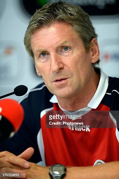 Head coach Francky Dury of Zulte-Waregem during a press conference & training session prior to the UEFA Champions League Third qualifying round...