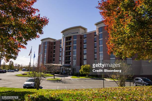 Hyatt House hotel in Windsor, Connecticut, US, on Tuesday, Oct. 31, 2023. Hyatt Hotels Corp. Is scheduled to release earnings figures on November 2....