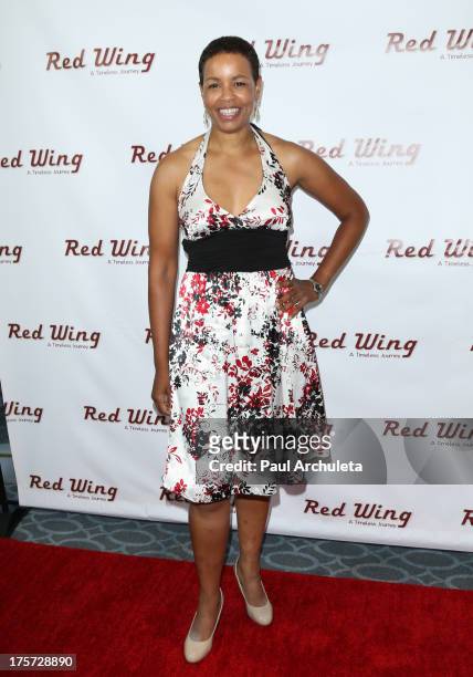 Actress Cathy Diane Tomlin attends the premiere of "Red Wing" at Harmony Gold Theatre on August 6, 2013 in Los Angeles, California.