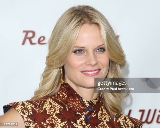 Actress Joelle Carter attends the premiere of "Red Wing" at Harmony Gold Theatre on August 6, 2013 in Los Angeles, California.