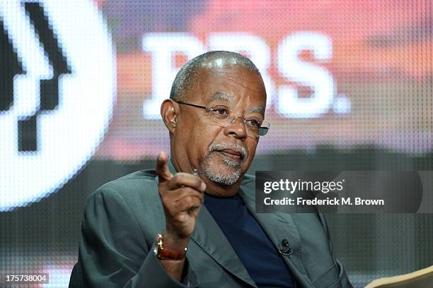 Executive producer/writer Henry Louis Gates, Jr. Speaks onstage during 'The African Americans: Many Rivers to Cross with Henry Louis Gates, Jr.'...
