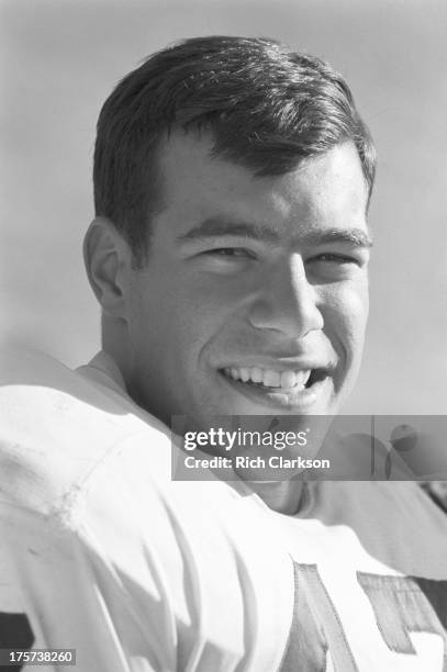 Closeup portrait of Colorado College fullback Steve Sabol posing during photo shoot on CC campus. Colorado Springs, CO CREDIT: Rich Clarkson