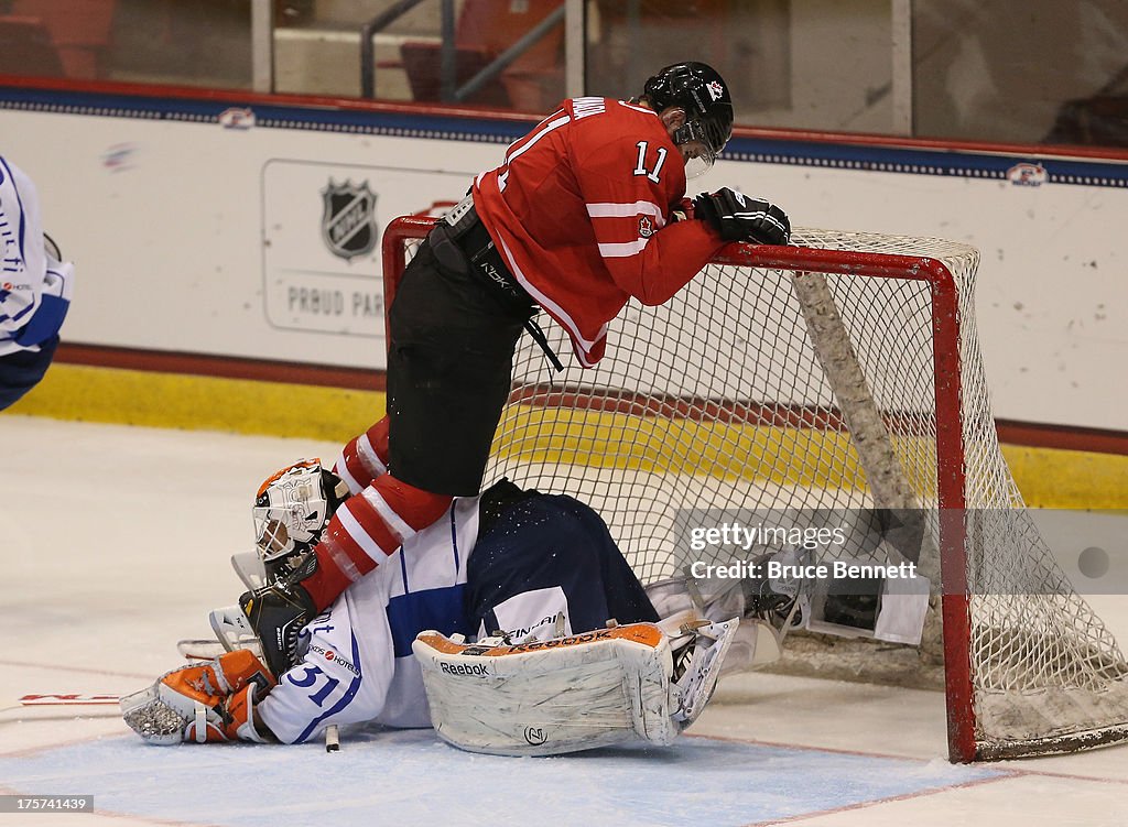 Finland v Canada - 2013 USA Hockey Junior Evaluation Camp