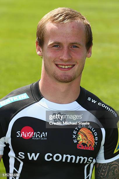 Jack Arnott during the Exeter Chiefs Photocall at Sandy Park on August 7, 2013 in Exeter, England.