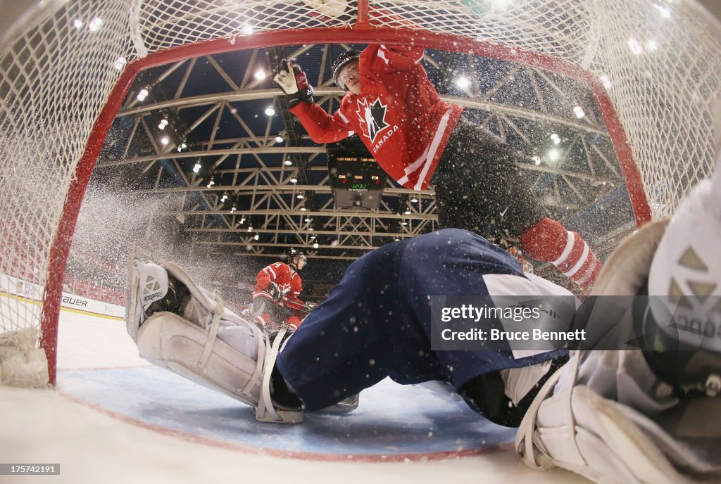 Finland v Canada - 2013 USA Hockey Junior Evaluation Camp