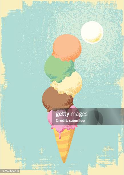 stockillustraties, clipart, cartoons en iconen met ice cream - ice cream