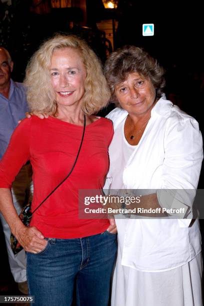 Actress Brigitte Fossey and President of Ramatuelle Festival Jacqueline Franjou attend Concert of Juliette Greco at 29th Ramatuelle Festival : Day 8...