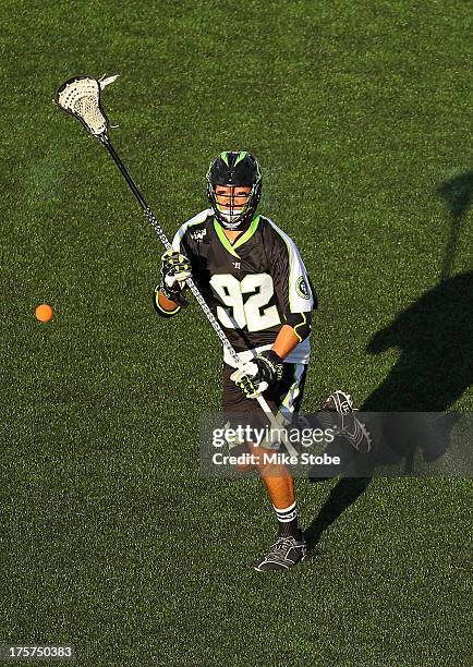 Michael Skudin of the New York Lizards in action against of the Denver Outlaws at James M. Shuart Stadium on August 4, 2013 in Hempstead, New York....