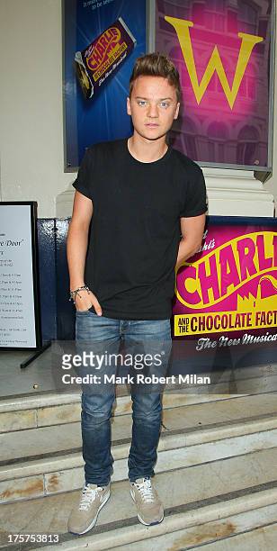 Conor Maynard attending Charlie and the Chocolate Factory the Musical at the Theatre Royal Drury Lane on August 7, 2013 in London, England.