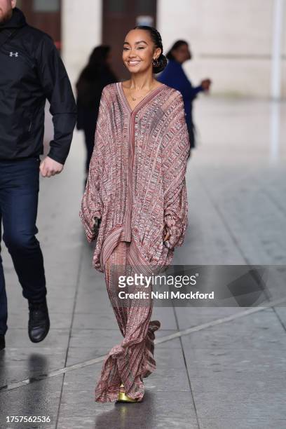 Leigh-Anne Pinnock at BBC Radio One on October 26, 2023 in London, England.