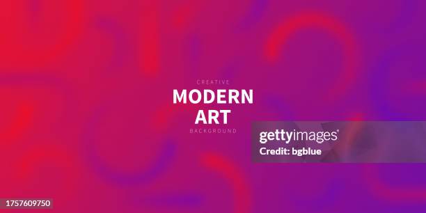 ilustrações de stock, clip art, desenhos animados e ícones de abstract blurred design with geometric shapes - trendy purple gradient - de rola