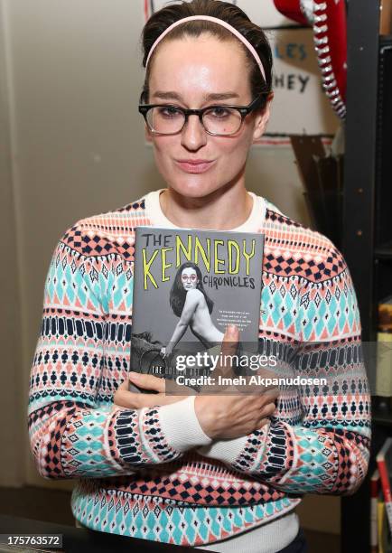 Radio personality and former MTV VJ Lisa Kennedy poses before signing copies of her new book, 'The Kennedy Chronicles' at Book Soup on August 7, 2013...