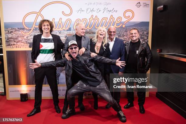 Sting, Trudie Styler, Clemente Maccaro aka Clementino and cast attend the photocall of the movie "Posso Entrare? An Ode To Naples" on October 25,...