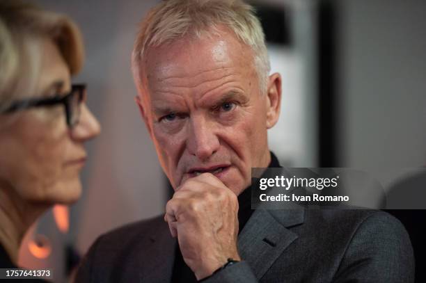 Sting attends the photocall of the movie "Posso Entrare? An Ode To Naples" on October 25, 2023 in Naples, Italy.