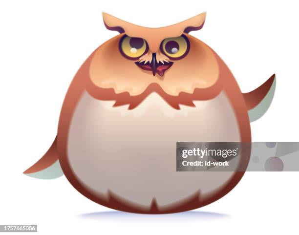 funny owl icon - owl head stock illustrations