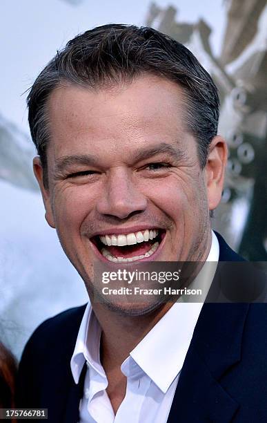 Arrives at the Premiere of TriStar Pictures' "Elysium" at The Regency Village Theatre on August 7, 2013 in Westwood, California.