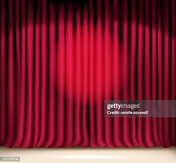 lighting curtain - old hollywood stock illustrations