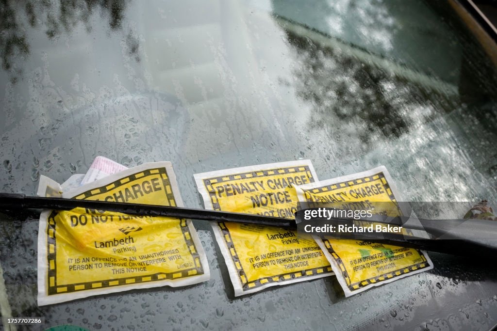 Penalty Charge Notices On Car Windscreen