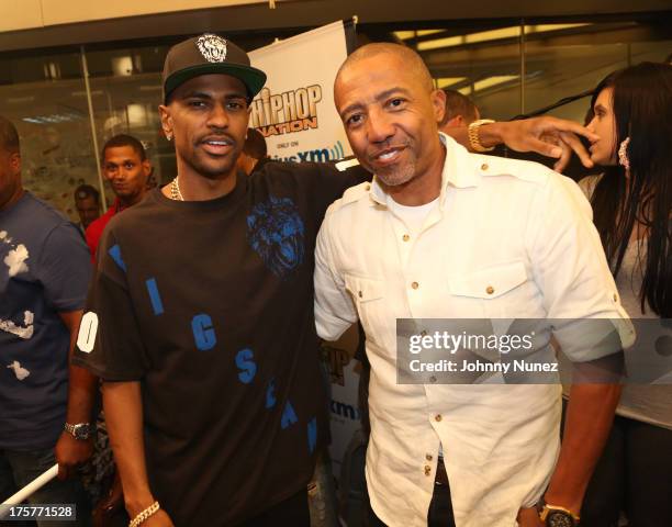 Big Sean and Kevin Liles attend Hip Hop Nation at SiriusXM Studios on August 7, 2013 in New York City.