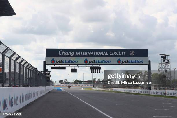 The main straight of track during the MotoGP of Thailand - Previews at Chang International Circuit on October 26, 2023 in Buriram, Thailand.