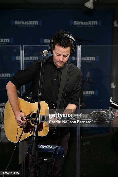 Musician Rick Burch of the band Jimmy Eat World visits SiriusXM Studios on August 8, 2013 in New York City.