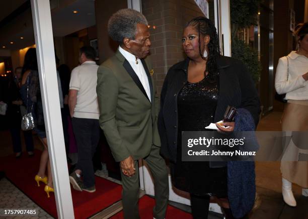 André De Shields and Natasha Yvette Williams attend the Grand Opening Of The Empire Steak House With Mayor Eric Adams on October 25, 2023 in New York...