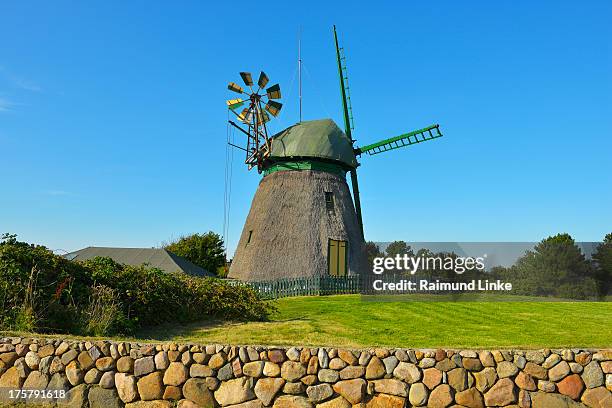 historical windmill - amrum stock-fotos und bilder