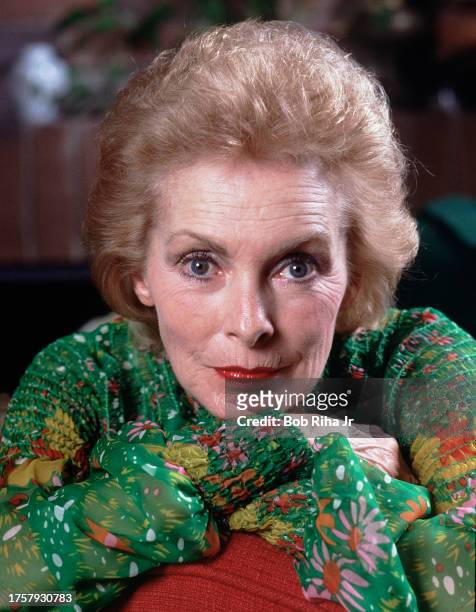 Actress Janet Leigh portrait session at her home, October 4, 1984 in Los Angeles, California.