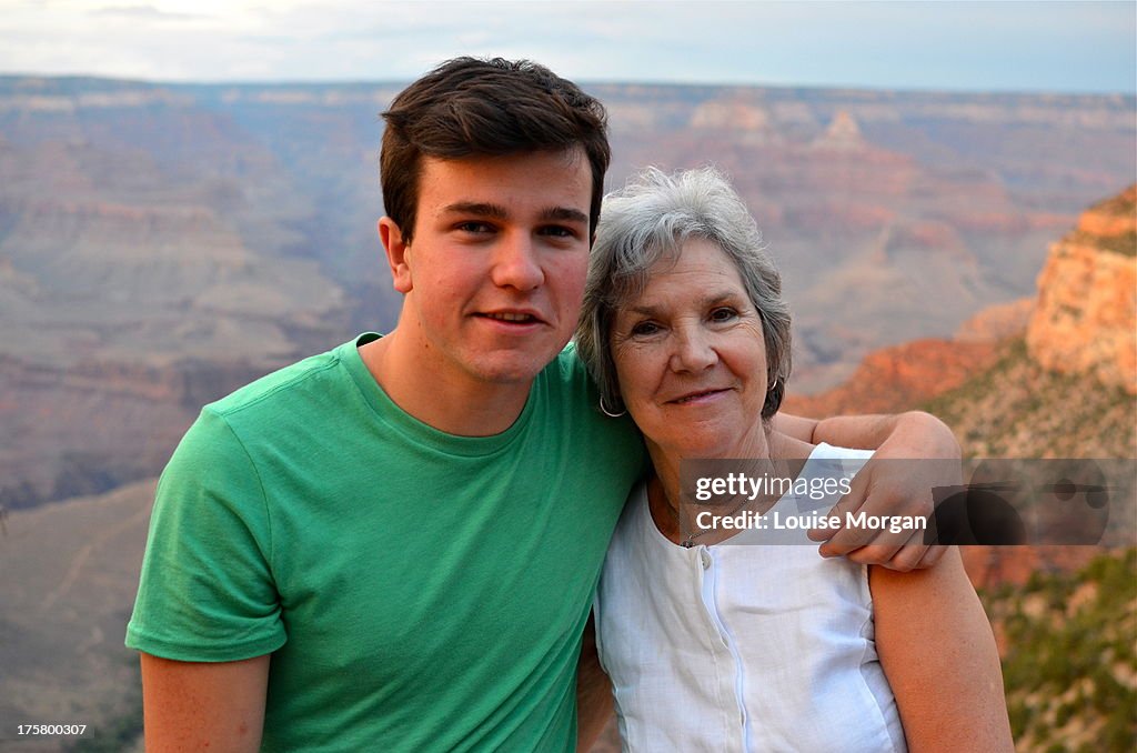 With Grandma at the Grand Canyon