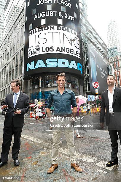 Madison Hildebrand rings the closing bell at the NASDAQ MarketSite on August 8, 2013 in New York City.