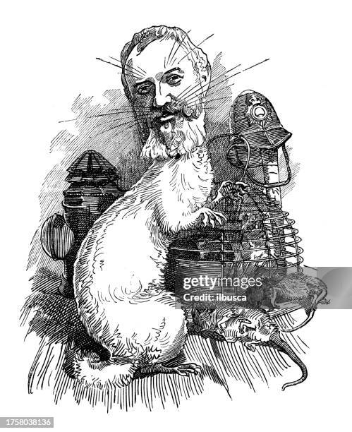 british satire caricature comic cartoon illustration - rodent stock illustrations
