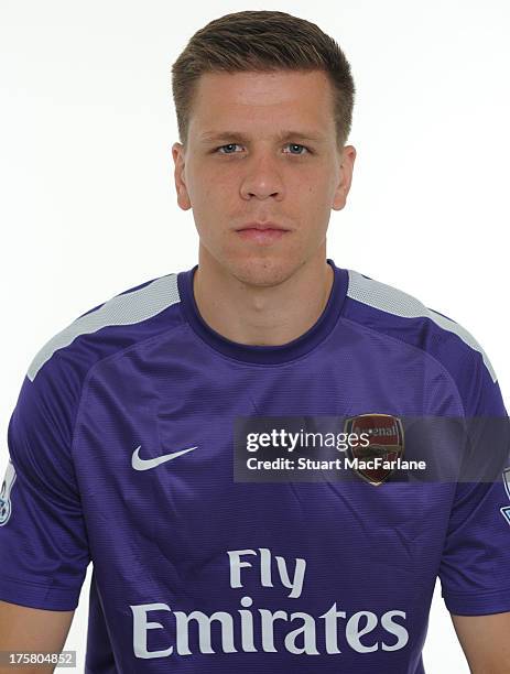 Wojciech Szczesny of Arsenal poses during the first team photocall at Emirates Stadium on August 08, 2013 in London, England.