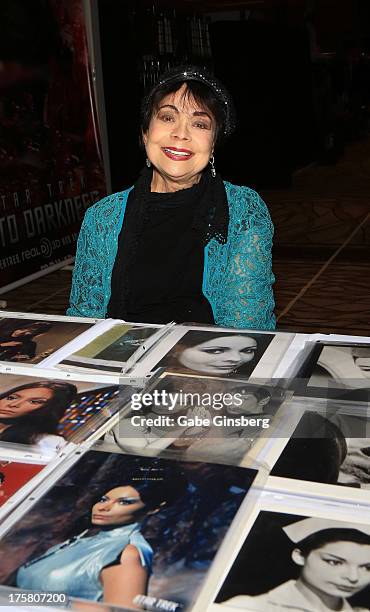 Actress Arlene Martel attends the 12th annual Star Trek convention at the Rio Hotel & Casino on August 8, 2013 in Las Vegas, Nevada.