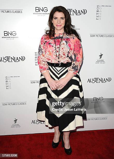 Author Stephenie Meyer attends the premiere of "Austenland" at ArcLight Hollywood on August 8, 2013 in Hollywood, California.