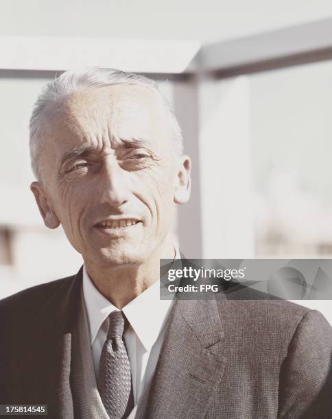 French naval officer and marine researcher Jacques Cousteau , circa 1975.