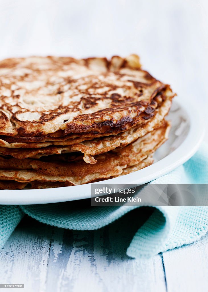Pancakes on plate
