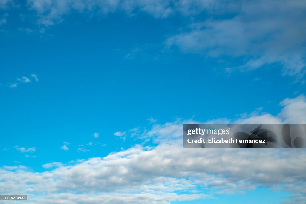 Blue sky with white clouds