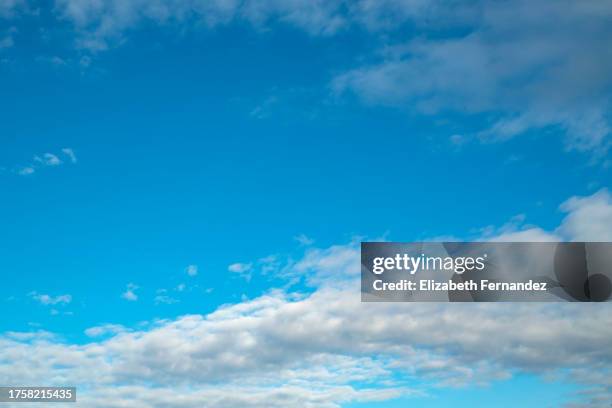 blue sky with white clouds - altocumulus stock pictures, royalty-free photos & images