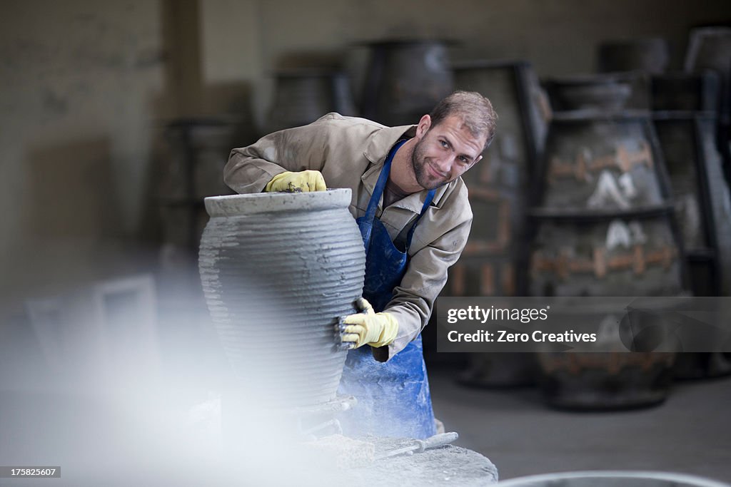 Sculpting and shaping pottery