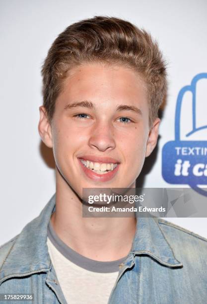 Singer Ryan Beatty arrives at a special Los Angeles screening of Werner Herzog's "From One Second To The Next" at the SilverScreen Theater at the...