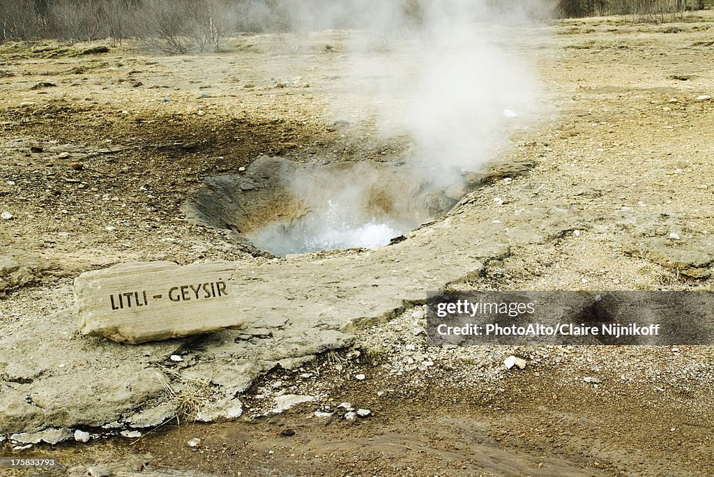 Litli bubbling geyser, Geysir Iceland
