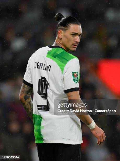 Liverpool's Darwin Nunez during the Carabao Cup Fourth Round match between AFC Bournemouth and Liverpool at Vitality Stadium on November 1, 2023 in...