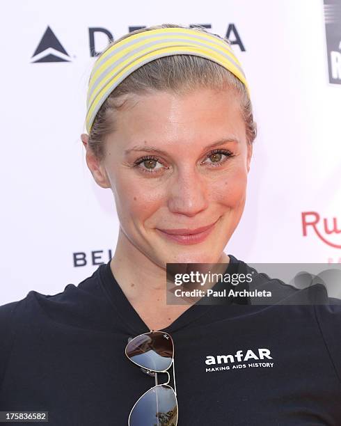 Actress Katee Sackhoff attends the 4th annual Kiehl's LifeRide for amfAR at The Grove on August 8, 2013 in Los Angeles, California.