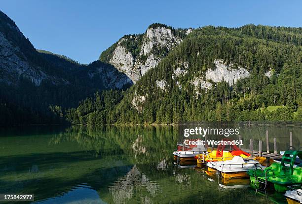 austria, upper austria, view of lake gleinkersee - spital am pyhrn stock pictures, royalty-free photos & images